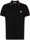 Moncler Logo Polo Shirt In Black