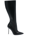 Shop Paris Texas 110mm Leather Stiletto Boots In Schwarz