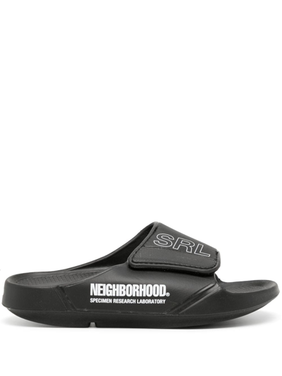 Neighborhood X Oofos Sport Flex Slides In Black