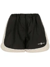Amiri Logo Nylon Track Shorts In Black