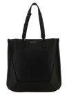 Alexander Mcqueen The Edge Leather Tote Bag In Black