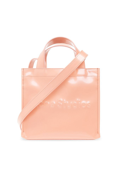 Acne Studios Logo Embossed Mini Tote Bag In Pink