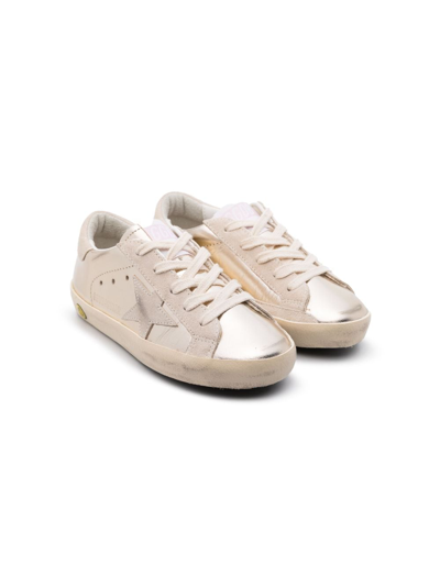 Golden Goose Babies' Super-star Leather Trainers In Neutrals