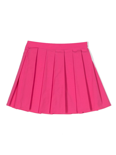 Il Gufo Kids' Pleated Flared Mini Skirt In Pink