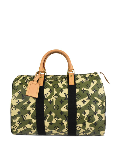 Pre-owned Louis Vuitton 2008  Monogram Camouflage Speedy 35 Handbag In Green