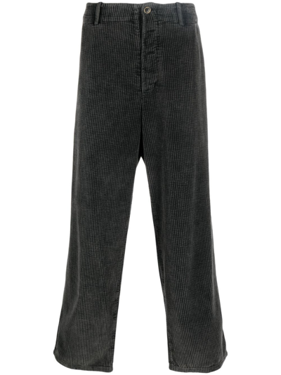 Uma Wang Wide-leg Corduroy Trousers In Grey