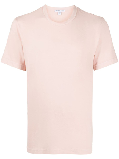James Perse Crew-neck Cotton T-shirt In Pink