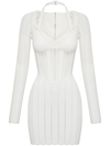 DION LEE OPEN-KNIT CORSET MINIDRESS