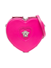 Versace Medusa Head-plaque Leather Shoulder Bag In Pink