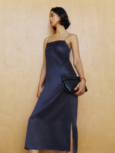 Reformation Yoshe Dress In Navy