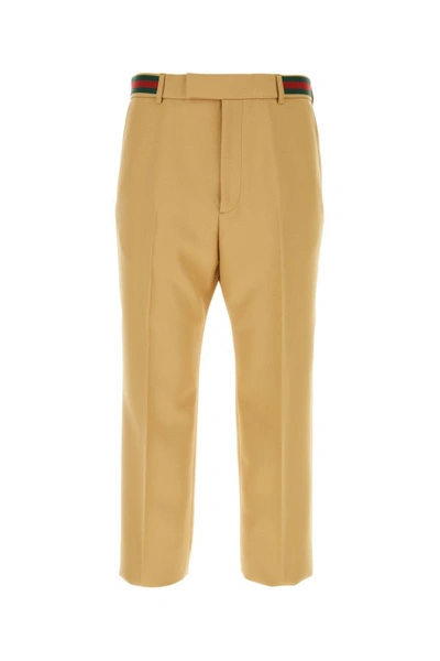 Gucci Fluid Drill Trousers In Brown