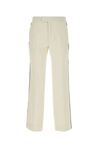 Gucci Retro Tweed Pant With Patch In White