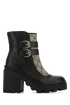 Gucci Gg Supreme Buckle Ankle Boots In Multicolor