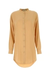 Gucci Satin Shirt With Pleated Back And Point Collar In Pink