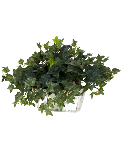 Nearly Natural Ivy With White Wash Planter Silk Plant
