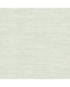 Brewster Cantor Light Green Faux Grasscloth Wallpaper