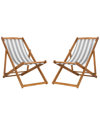 Safavieh Loren Set Of 2 Outdoor Foldable Sling Chairs