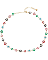 Eye Candy La Luxe Collection Cz Heart & Eye Necklace