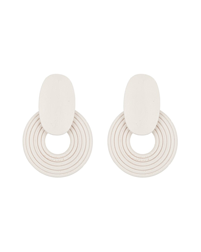Eye Candy La Shabby White Drop Earrings
