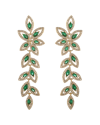 Eye Candy La Cz Gianna Leaf Earrings
