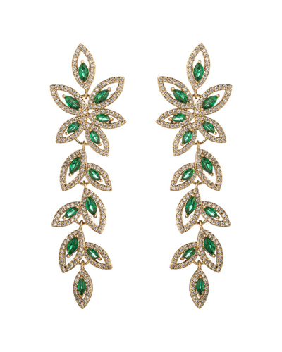 Eye Candy La Cz Gianna Leaf Earrings