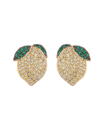 Eye Candy La Eye Candy Los Angeles Luxe Collection Lemon Cubic Zirconia Crystal Stud Earrings