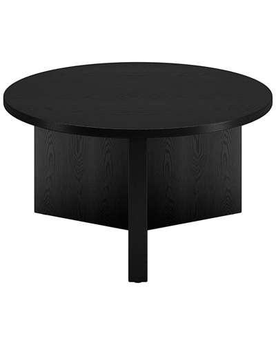 Abraham + Ivy Anders 32 Wide Round Coffee Table In Black