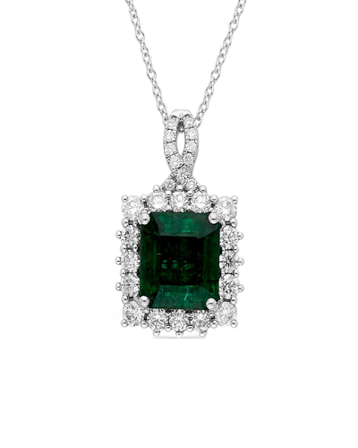 Kallati 14k 5.10 Ct. Tw. Diamond & Emerald Necklace