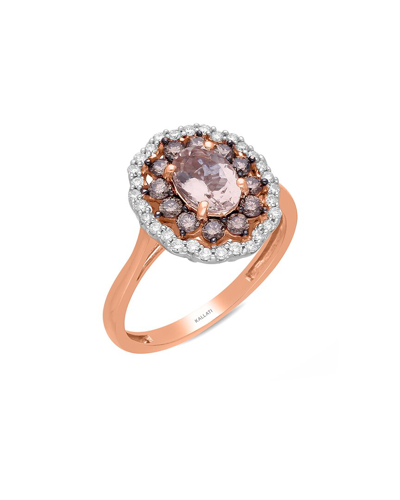 Kallati 14k Rose Gold 1.50 Ct. Tw. Diamond & Morganite Ring