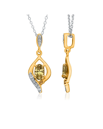 Kallati 14k 0.70 Ct. Tw. Diamond & Natural Sapphire Necklace