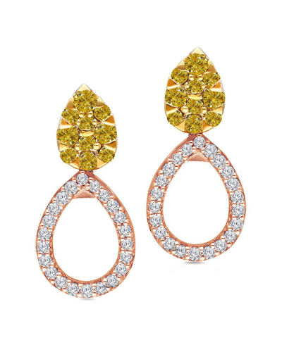 Kallati 14k Two-tone 0.60 Ct. Tw. Diamond Earrings