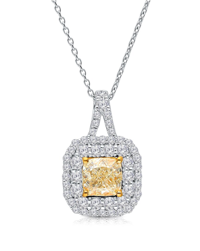 Kallati 14k Two-tone 1.75 Ct. Tw. Diamond Pendant Necklace