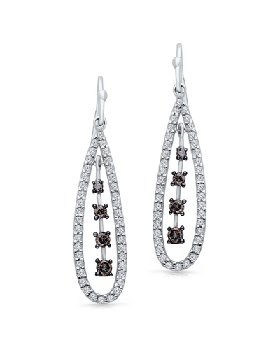 Kallati 14k Two-tone 0.45 Ct. Tw. Diamond Drop Earrings