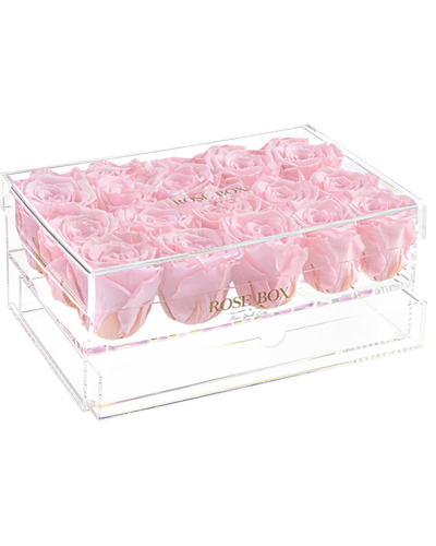Rose Box Nyc 15 Light Pink Roses Jewelry Box