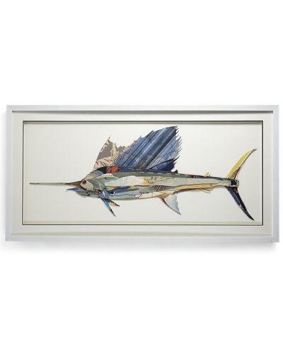 Two's Company Swordfish Paper Collage Wall Art