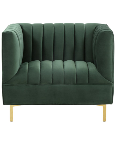 Safavieh Couture Doris Velvet Club Chair In Green
