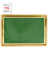 Vietri Florentine Wooden Accessories Medium Rectangular Tray In Green