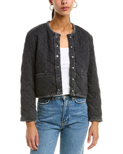 Ba&sh Quilted Denim Jacket In Black