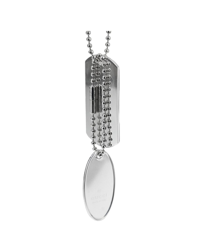 Heritage Gucci Gucci Silver Dog Tag Necklace (authentic )