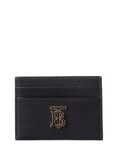 Burberry Leather Tb Card Holder In Black