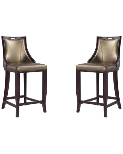 Manhattan Comfort Set Of 2 Emperor Bar Stools