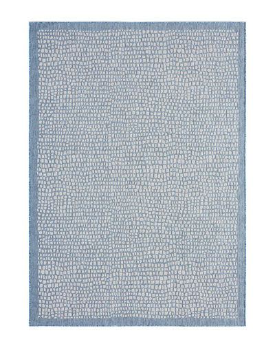 TOMMY BAHAMA TOMMY BAHAMA MARLIN TRANSITIONAL BLUE INDOOR/OUTDOOR RUG