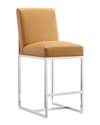 Manhattan Comfort Element 24 Faux Leather Counter Stool In Camel An