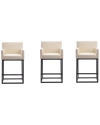 Manhattan Comfort Set Of 3 Ambassador Counter Stools