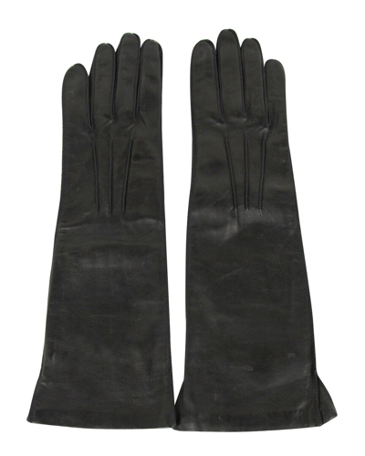 Bottega Veneta Womens Black Leather Long Gloves 304902 1000