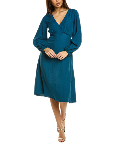 Trina Turk Shanta V-neck Jacquard Dress In Blue