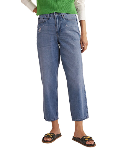 Boden High Rise Tapered Jean In Blue