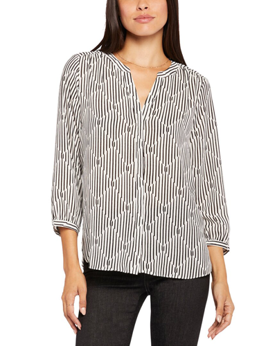 Nydj Pintuck Blouse In White