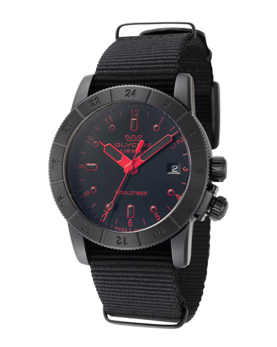 Glycine Airman Worldtimer Watch In Red   / Black