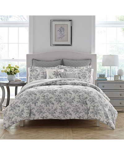 Laura Ashley Annalise Floral Duvet Cover Set In Grey
